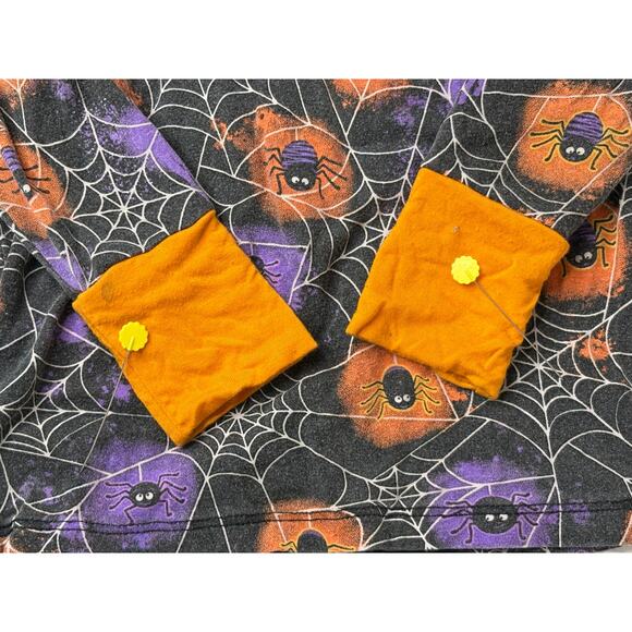 Birdie Bean Bamboo Gomez Black Halloween Spider Web Pajama Set 3T Whimsigoth‎ - Picture 4 of 6